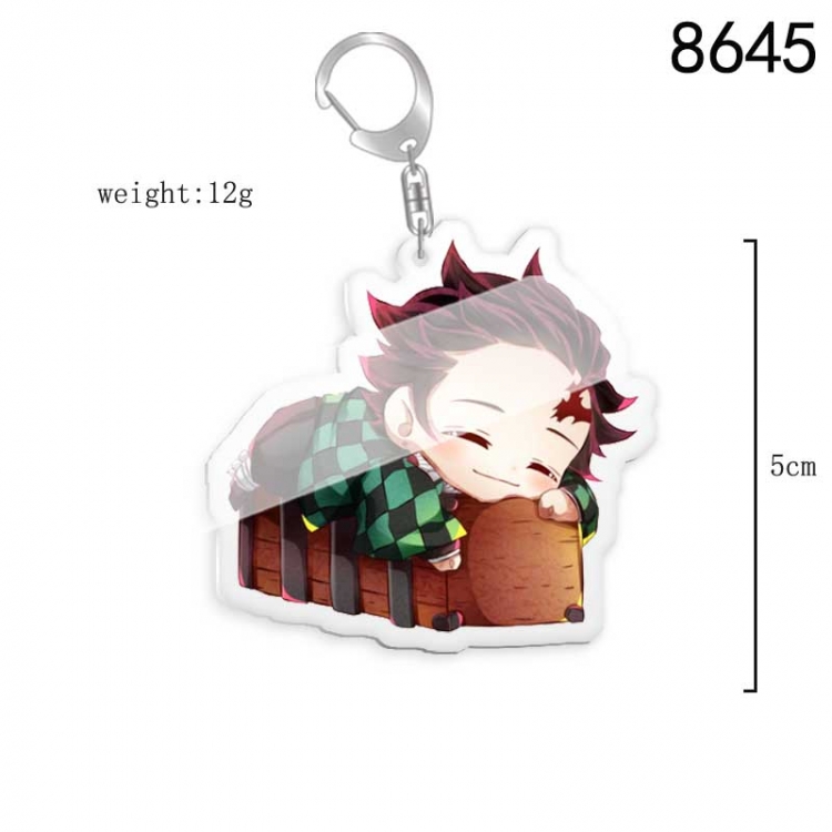 Demon Slayer Kimets Anime acrylic Key Chain  price for 5 pcs 8645