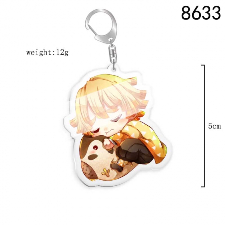 Demon Slayer Kimets Anime acrylic Key Chain  price for 5 pcs 8633