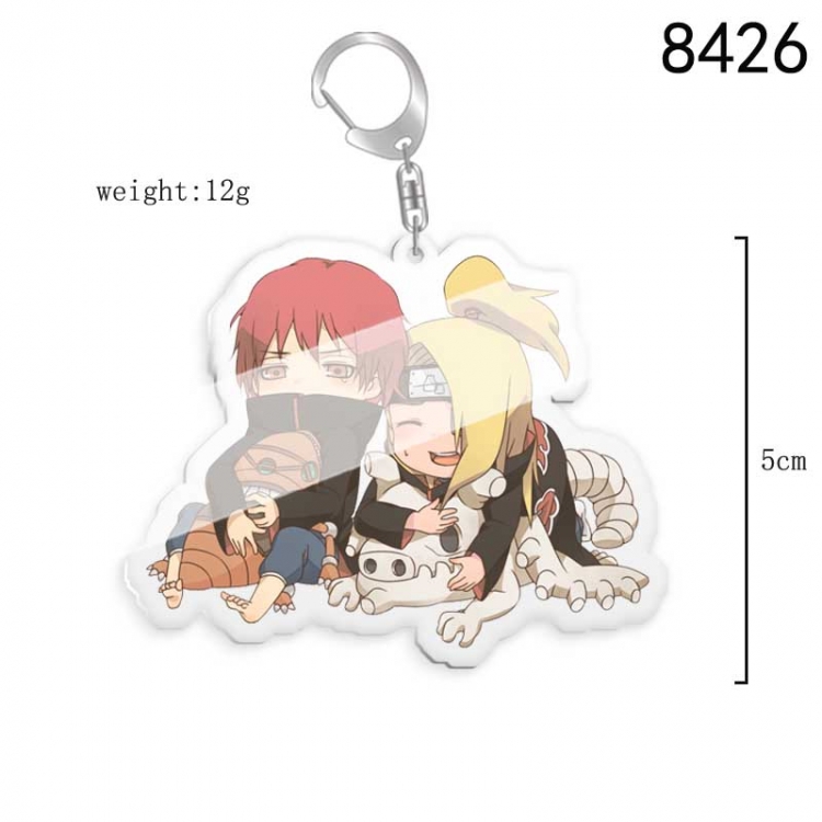 Naruto Anime acrylic Key Chain  price for 5 pcs 8426