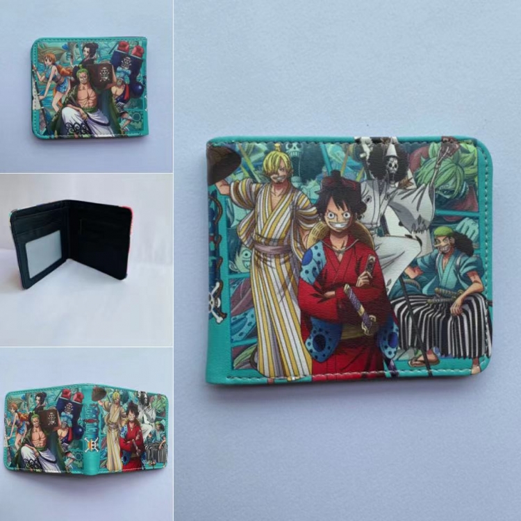 One Piece Full color  Two fold short card case wallet 11X9.5CM 60G