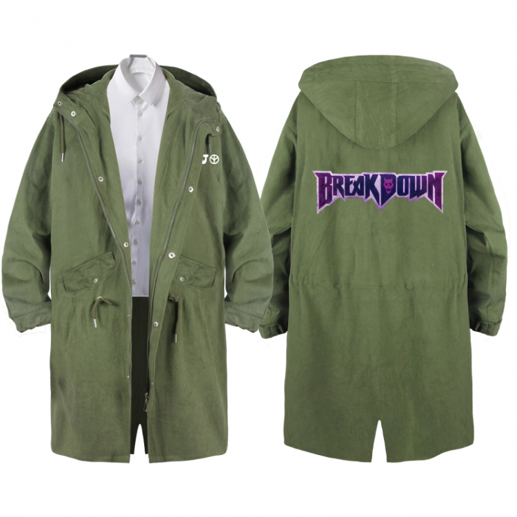 JoJos Bizarre Adventure Anime Peripheral Hooded Long Windbreaker Jacket