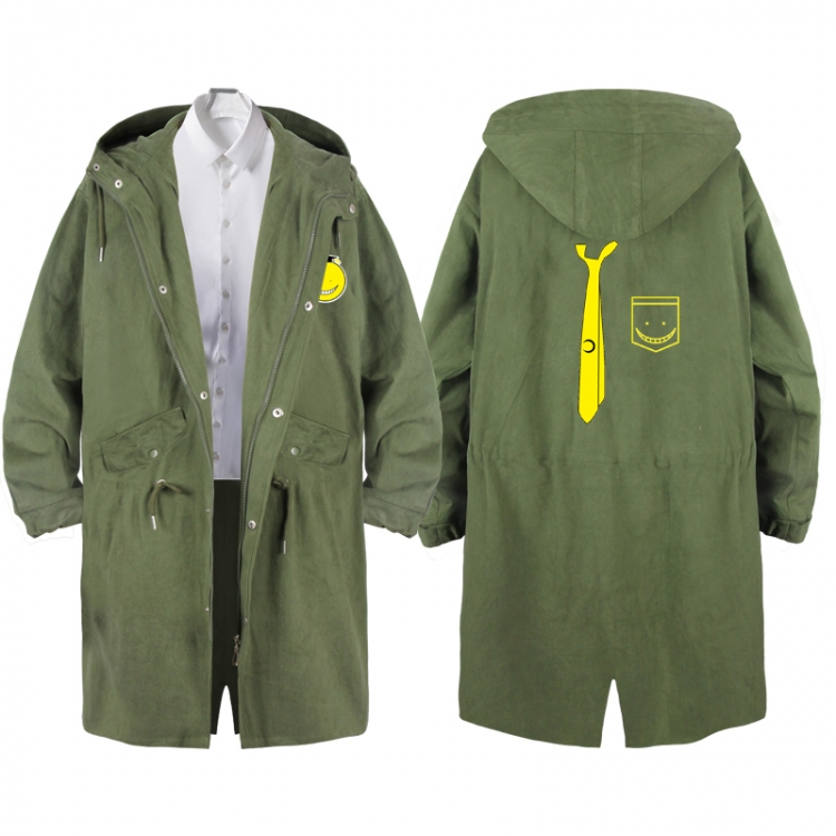 Ansatsu Kyoushitsu Assassination Classroom  Anime Peripheral Hooded Long Windbreaker Jacket from S to 3XL 
