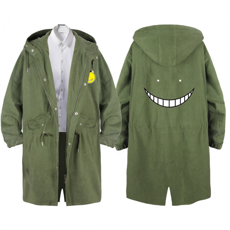 Ansatsu Kyoushitsu Assassination Classroom  Anime Peripheral Hooded Long Windbreaker Jacket from S to 3XL 