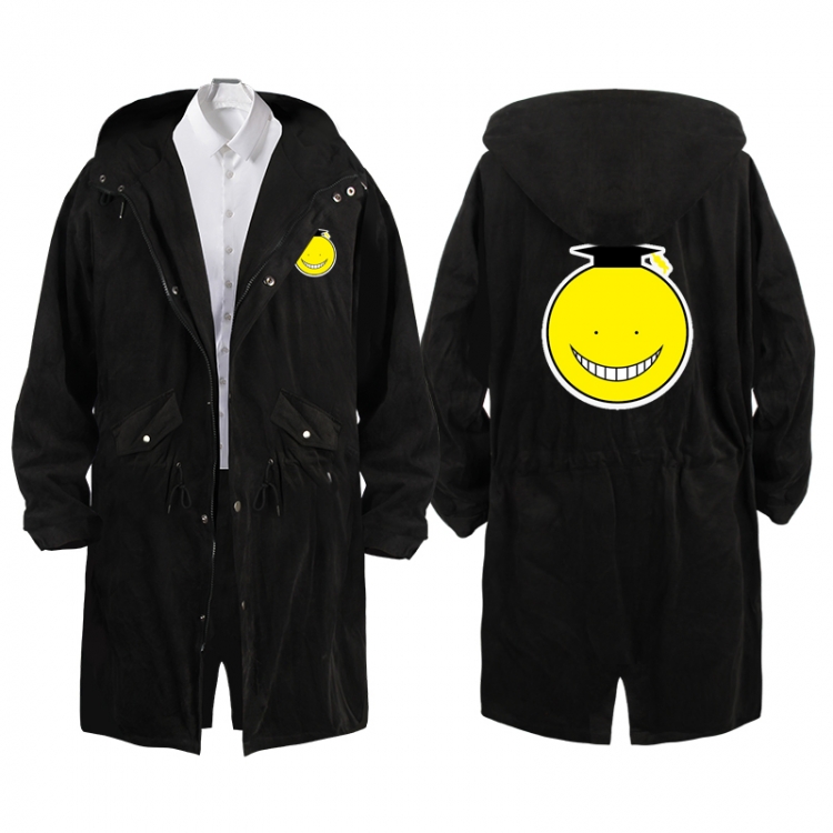 Ansatsu Kyoushitsu Assassination Classroom  Anime Peripheral Hooded Long Windbreaker Jacket from S to 3XL 