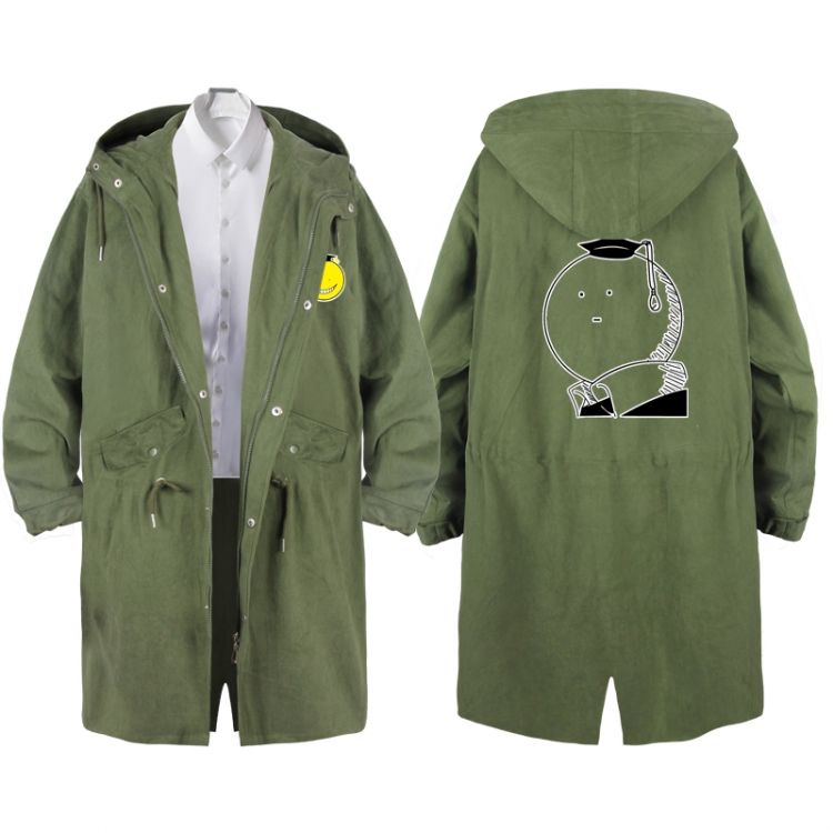 Ansatsu Kyoushitsu Assassination Classroom  Anime Peripheral Hooded Long Windbreaker Jacket from S to 3XL 