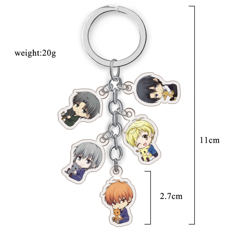 Fruits Basket Anime acrylic Key Chain  price for 5 pcs A290