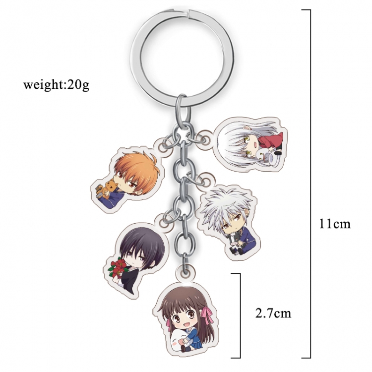 Fruits Basket Anime acrylic Key Chain  price for 5 pcs A291