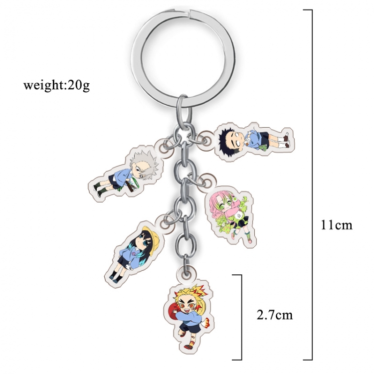   Demon Slayer Kimets Anime acrylic Key Chain  price for 5 pcs A267