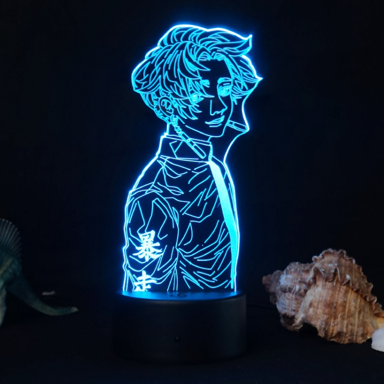 Tokyo Revengers  draken 3D night light USB touch switch colorful acrylic table lamp 2101