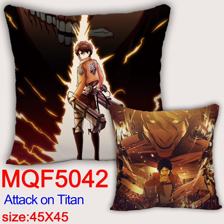 Shingeki no Kyojin Square double-sided full-color pillow cushion 45X45CM NO FILLING   MQF 5042