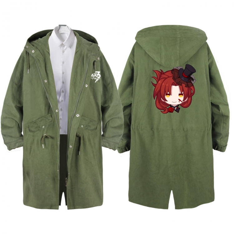 Collapse 3  Anime Peripheral Hooded Long Windbreaker Jacket from S to 3XL