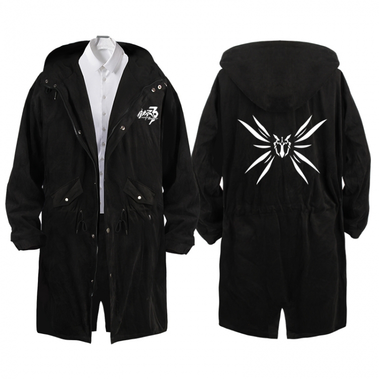 Collapse 3  Anime Peripheral Hooded Long Windbreaker Jacket from S to 3XL