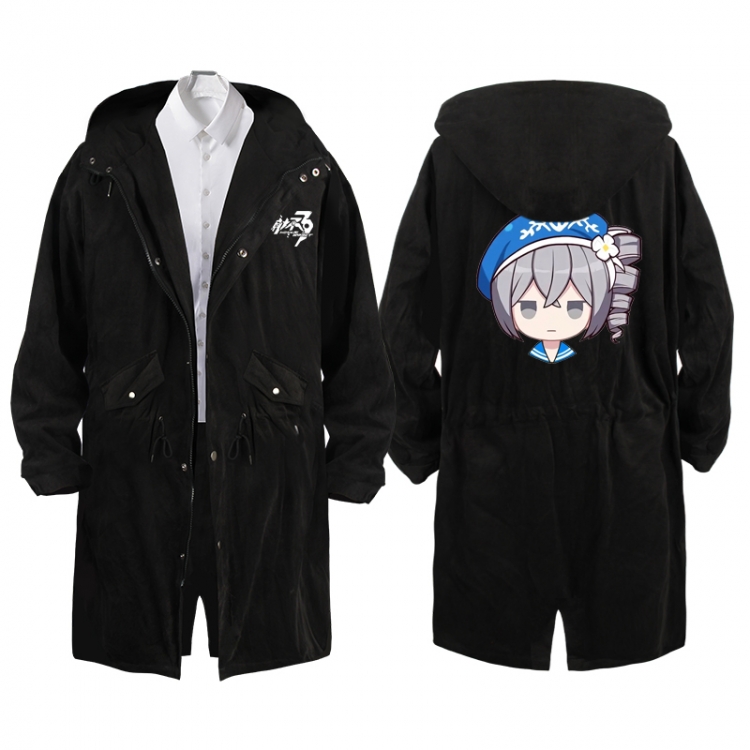 Collapse 3  Anime Peripheral Hooded Long Windbreaker Jacket from S to 3XL