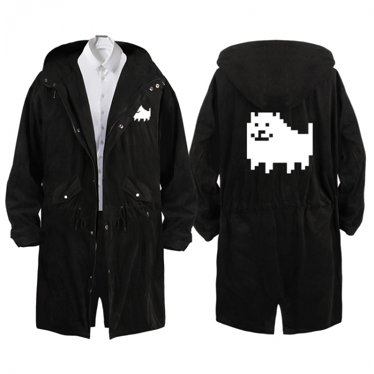 Undertale Anime Peripheral Hooded Long Windbreaker Jacket from S to 3XL