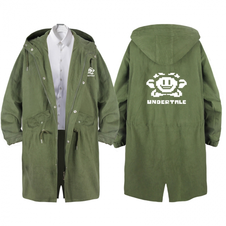 Undertale Anime Peripheral Hooded Long Windbreaker Jacket from S to 3XL