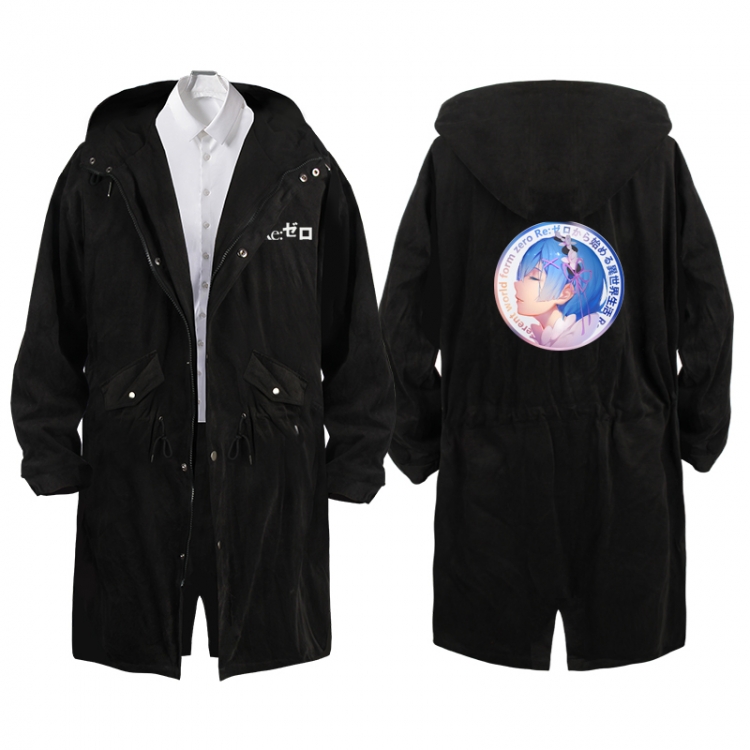 Re:Zero kara Hajimeru Isekai Seikatsu  Anime Peripheral Hooded Long Windbreaker Jacket from S to 3XL