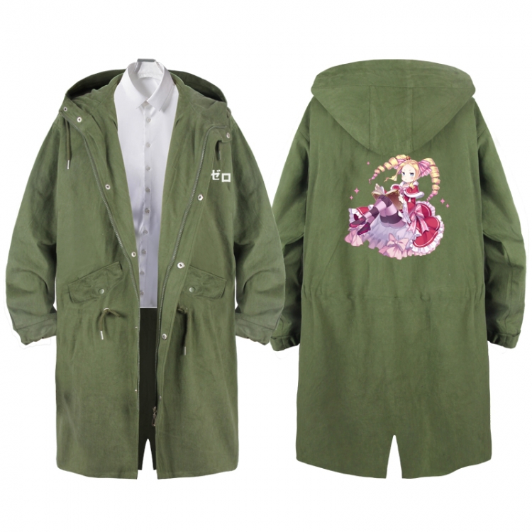 Re:Zero kara Hajimeru Isekai Seikatsu  Anime Peripheral Hooded Long Windbreaker Jacket from S to 3XL