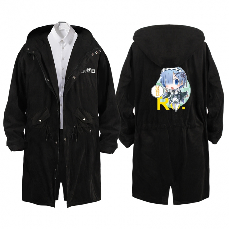 Re:Zero kara Hajimeru Isekai Seikatsu  Anime Peripheral Hooded Long Windbreaker Jacket from S to 3XL