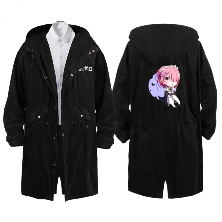 Re:Zero kara Hajimeru Isekai Seikatsu  Anime Peripheral Hooded Long Windbreaker Jacket from S to 3XL