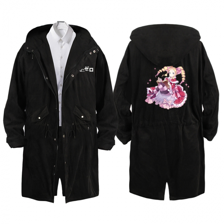 Re:Zero kara Hajimeru Isekai Seikatsu  Anime Peripheral Hooded Long Windbreaker Jacket from S to 3XL