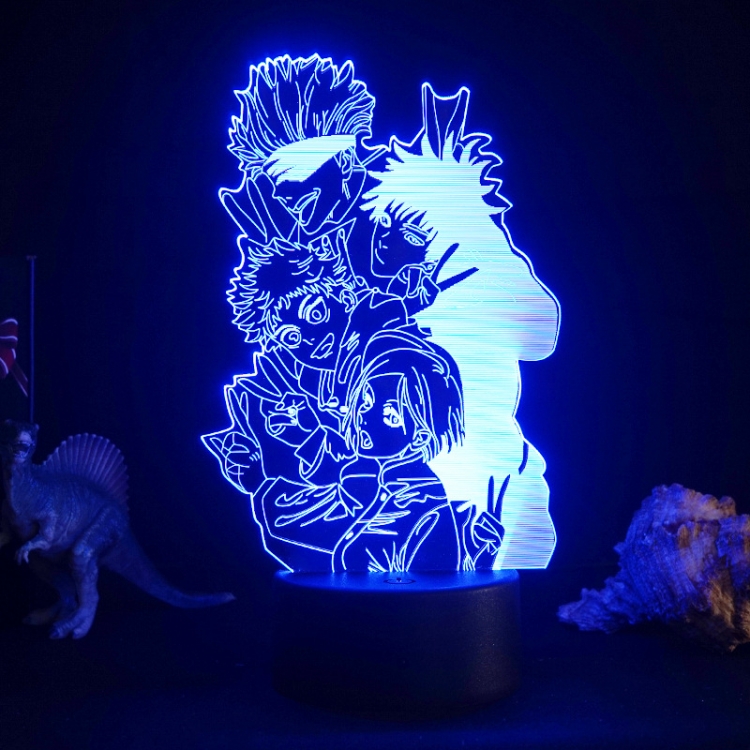Jujutsu Kaisen 3D night light USB touch switch colorful acrylic table lamp BLACK BASE 1000-2