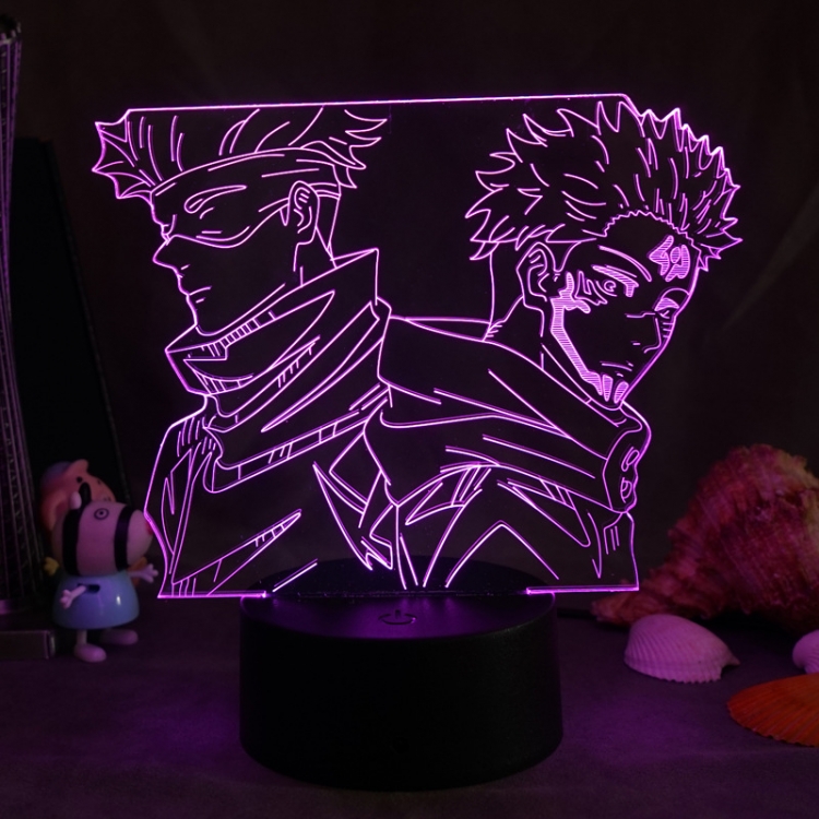 Jujutsu Kaisen 3D night light USB touch switch colorful acrylic table lamp Black base 980