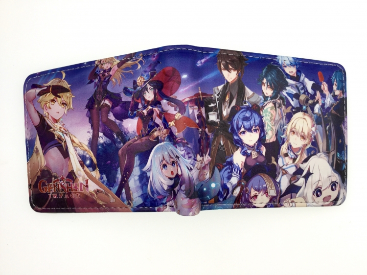 Genshin Impact  two fold  Short wallet 11X9.5CM 60G 