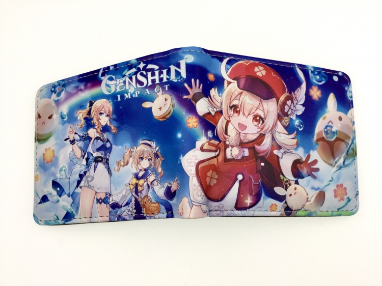 Genshin Impact  two fold  Short wallet 11X9.5CM 60G
