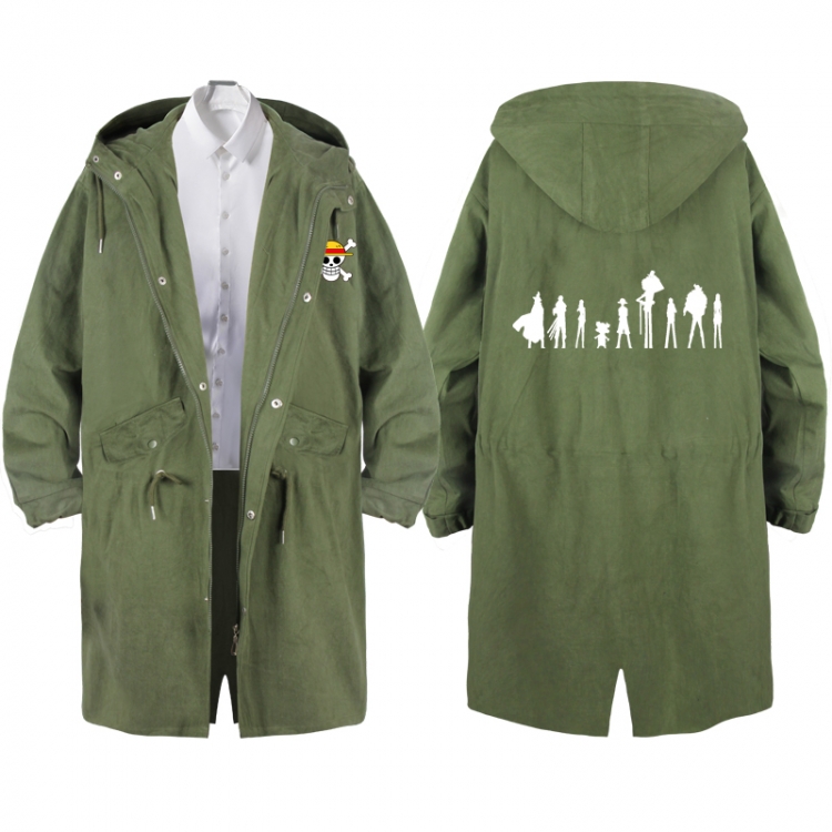 One Piece  Anime Peripheral Hooded Long Windbreaker Jacket from S to 3XL