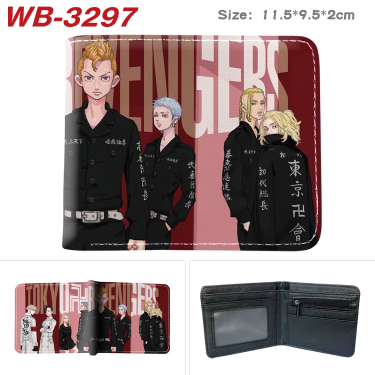 Tokyo Revengers  Anime color book two-fold leather wallet 11.5X9.5X2CM  WB-3297A