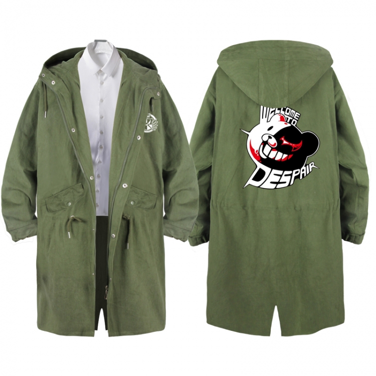  Dangan-Ronpa Anime Peripheral Hooded Long Windbreaker Jacket from S to 3XL