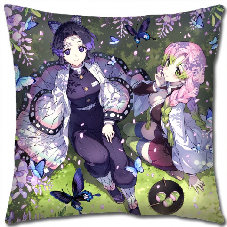 Demon Slayer Kimets Anime square full-color pillow cushion 45X45CM NO FILLING  G4-412