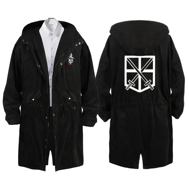Shingeki no Kyojin  Anime Peripheral Hooded Long Windbreaker Jacket from S to 3XL