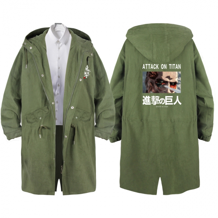 Shingeki no Kyojin  Anime Peripheral Hooded Long Windbreaker Jacket from S to 3XL