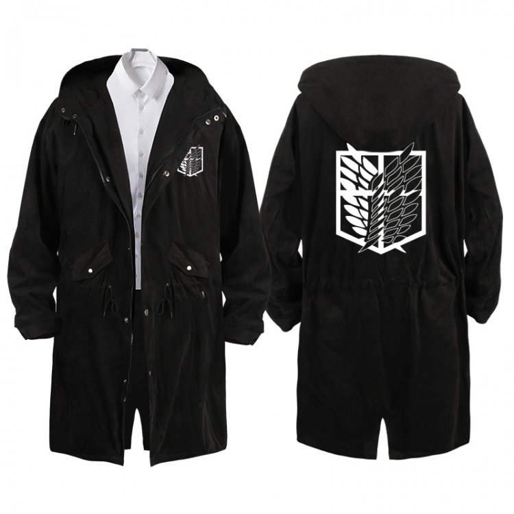 Shingeki no Kyojin  Anime Peripheral Hooded Long Windbreaker Jacket from S to 3XL