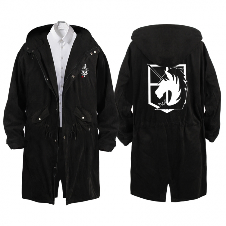 Shingeki no Kyojin  Anime Peripheral Hooded Long Windbreaker Jacket from S to 3XL