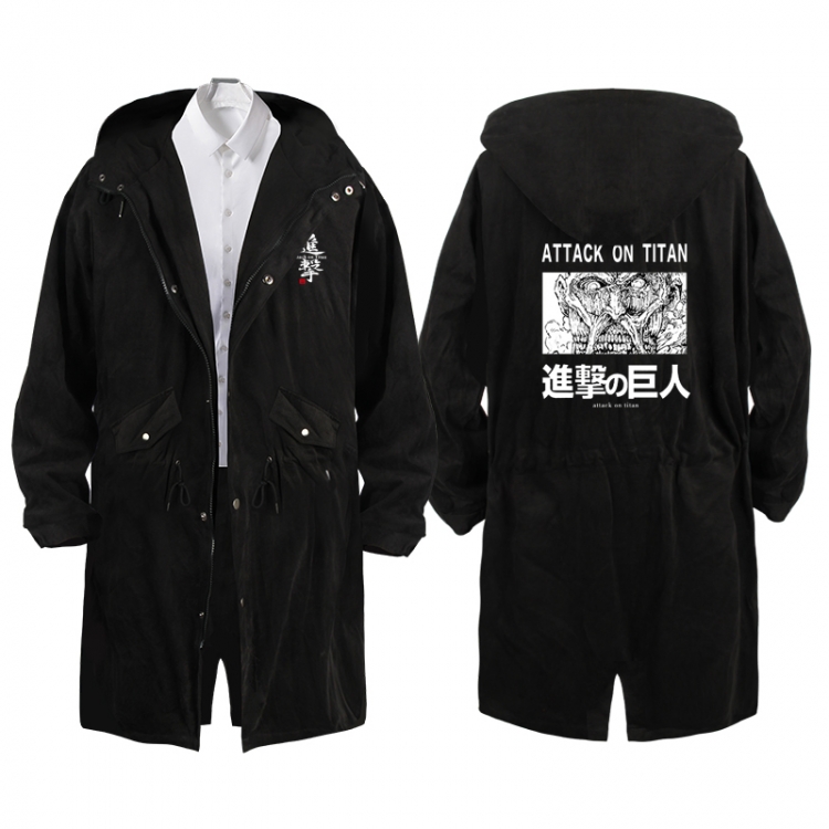 Shingeki no Kyojin  Anime Peripheral Hooded Long Windbreaker Jacket from S to 3XL