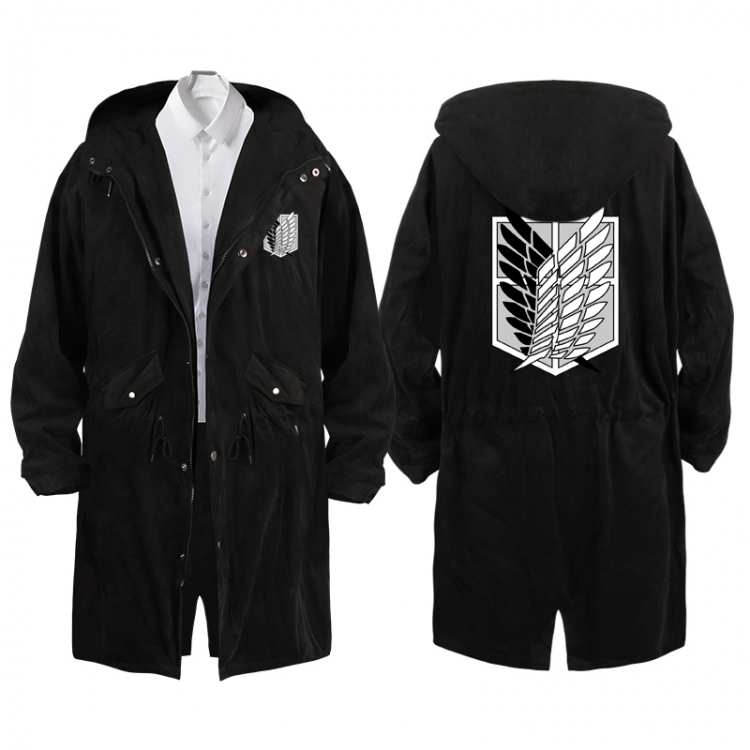 Shingeki no Kyojin  Anime Peripheral Hooded Long Windbreaker Jacket from S to 3XL