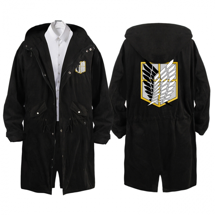 Shingeki no Kyojin  Anime Peripheral Hooded Long Windbreaker Jacket from S to 3XL