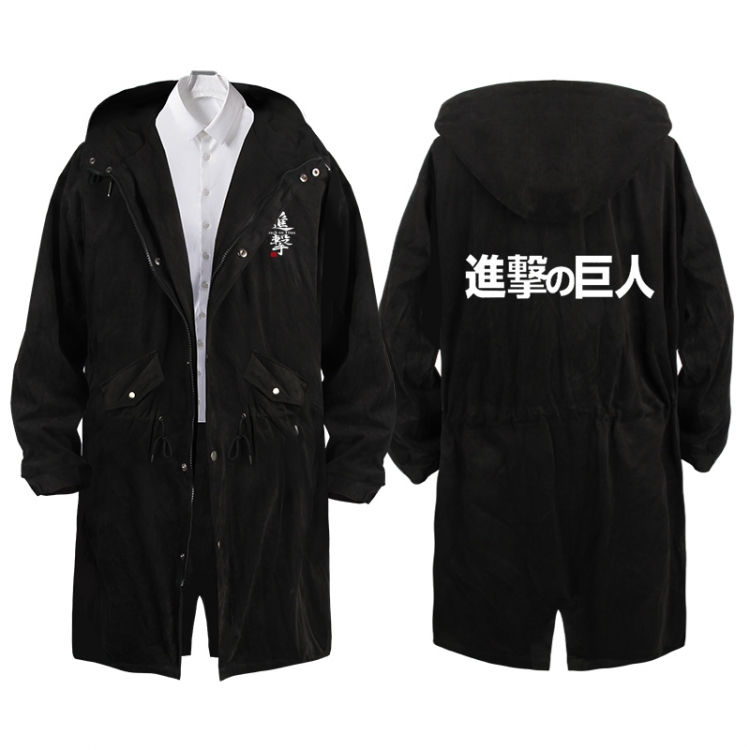 Shingeki no Kyojin  Anime Peripheral Hooded Long Windbreaker Jacket from S to 3XL