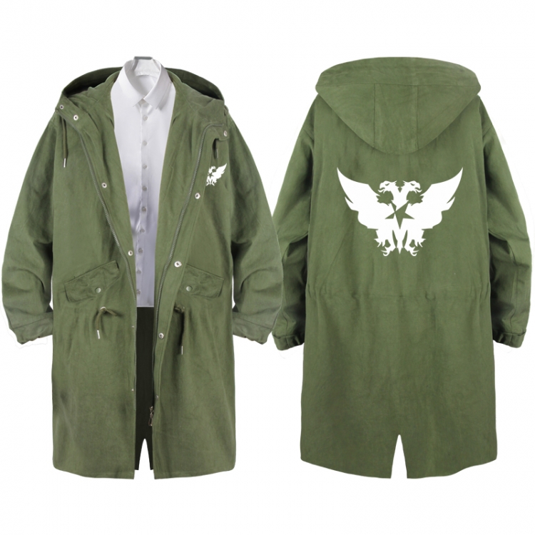 Arknights  Anime Peripheral Hooded Long Windbreaker Jacket from S to 3XL