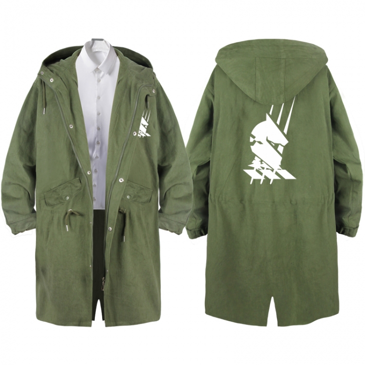 Arknights  Anime Peripheral Hooded Long Windbreaker Jacket from S to 3XL