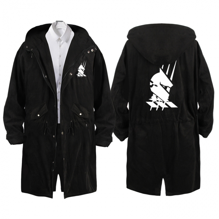 Arknights  Anime Peripheral Hooded Long Windbreaker Jacket from S to 3XL