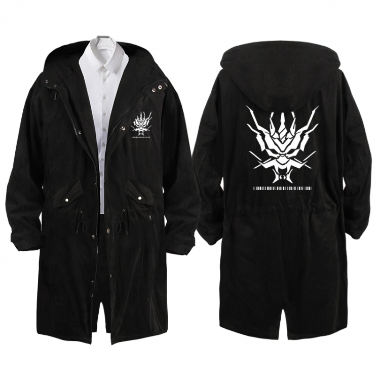 Arknights  Anime Peripheral Hooded Long Windbreaker Jacket from S to 3XL