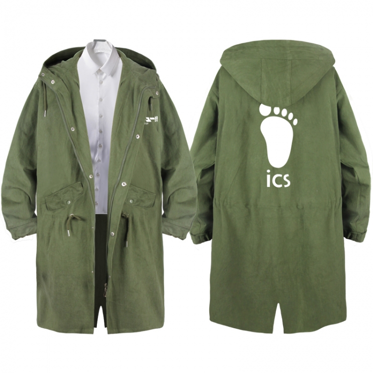 Haikyuu!!  Anime Peripheral Hooded Long Windbreaker Jacket from S to 3XL