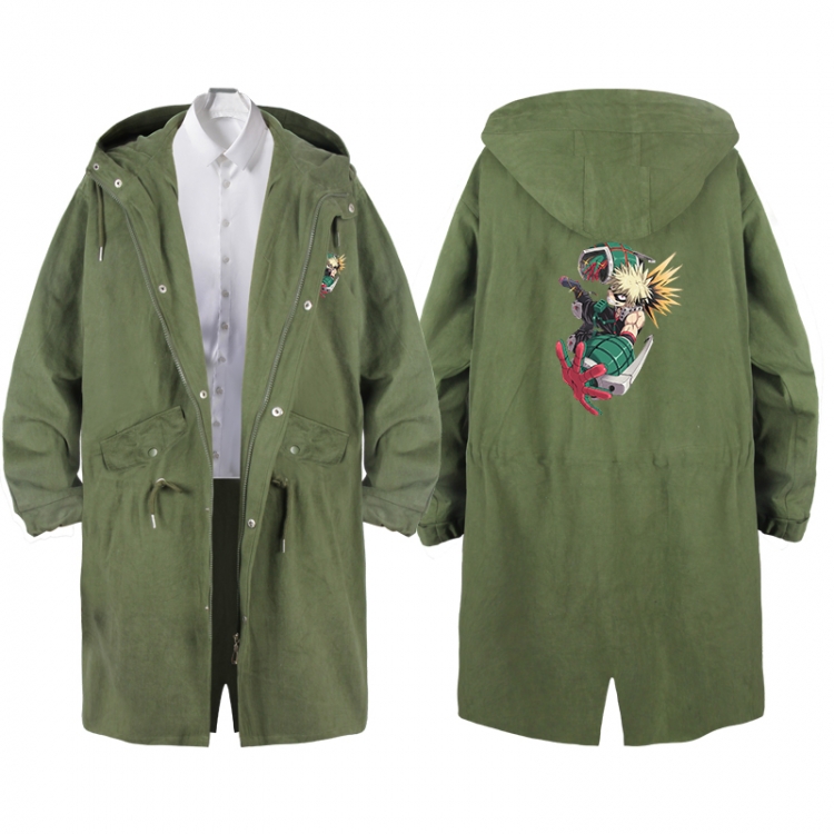 My Hero Academia  Anime Peripheral Hooded Long Windbreaker Jacket from S to 3XL