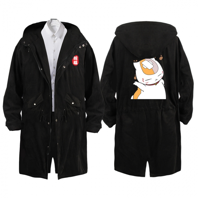 Natsume_Yuujintyou  Anime Peripheral Hooded Long Windbreaker Jacket from S to 3XL