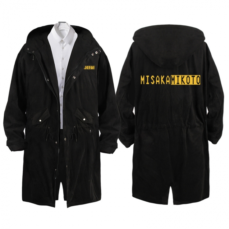 Accelerator Anime Peripheral Hooded Long Windbreaker Jacket from S to 3XL