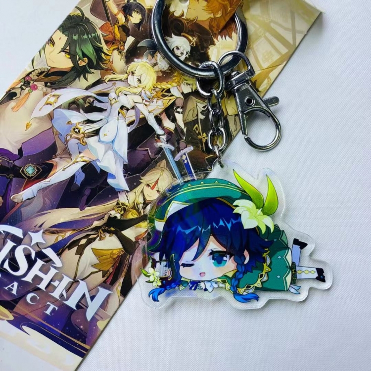 Genshin Impact  Anime Acrylic Key Chain Pendantprice for 5 pcs