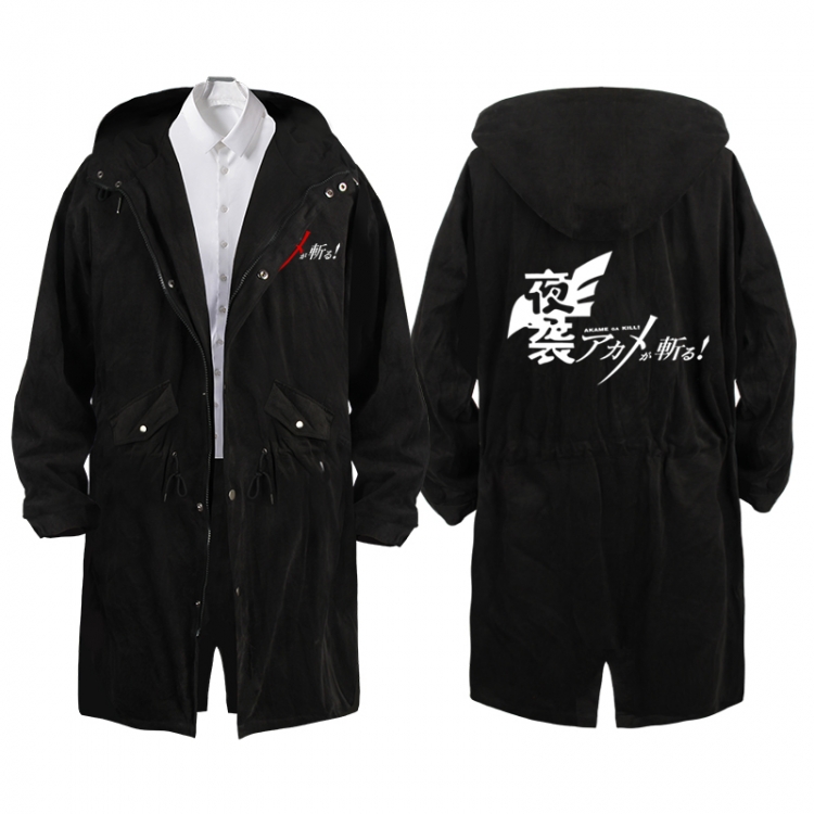 Akame ga KILL  Anime Peripheral Hooded Long Windbreaker Jacket from S to 3XL